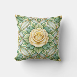 Decorative pillow with a yellow rose kussen