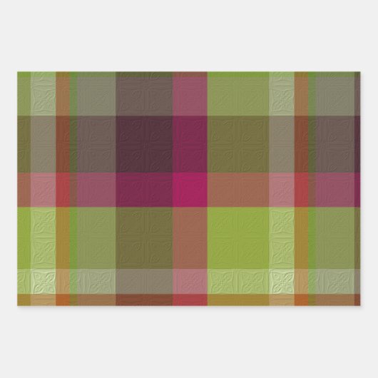  Decorative Plaid Inpakpapier Vel (Voorkant 3)