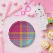 Decorative Plaid Papieren Bordje (Feest)