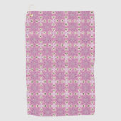 Decorative purple patterned  golfhanddoek (Voorkant)