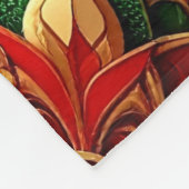 Decorative Red Green Fleece Blanket (Hoek)
