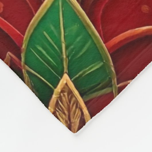 Decorative Red Green Fleece Blanket (Hoek)