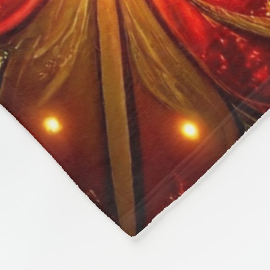 Decorative Red Green Fleece Blanket (Hoek)