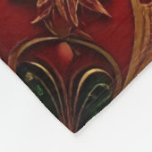 Decorative Red Green Fleece Blanket (Hoek)