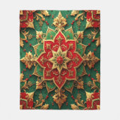 Decorative Red Green Fleece Blanket (Voorkant)