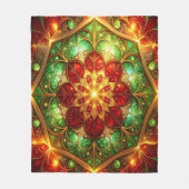 Decorative Red Green Fleece Blanket (Voorkant)
