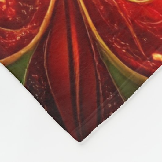 Decorative Red Green Fleece Blanket (Hoek)