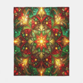 Decorative Red Green Fleece Blanket (Voorkant)