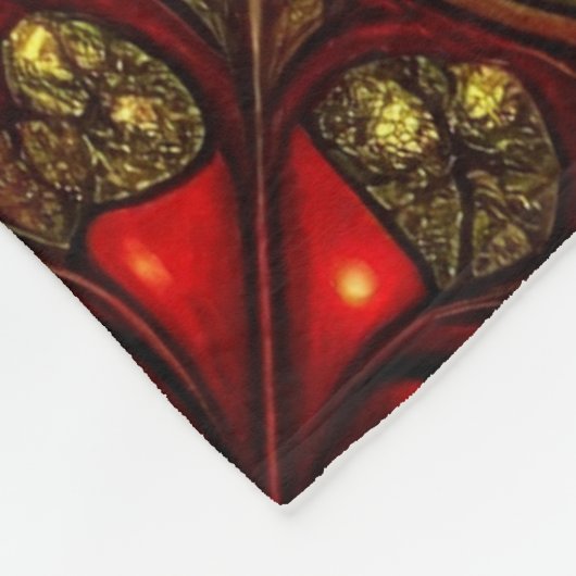 Decorative Red Green Fleece Blanket (Hoek)