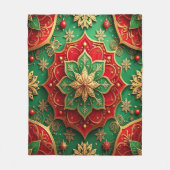 Decorative Red Green Fleece Blanket Deken (Voorkant)
