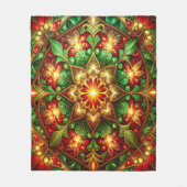 Decorative Red Green Fleece Blanket Deken (Voorkant)