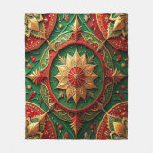 Decorative Red Green Fleece Blanket Deken (Voorkant)