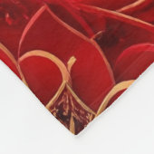 Decorative Red Green Fleece Blanket Deken (Hoek)