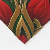 Decorative Red Green Fleece Blanket Deken (Hoek)