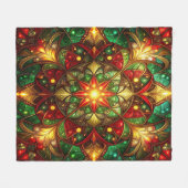 Decorative Red Green Fleece Blanket Deken (Voorkant (Horizontaal))