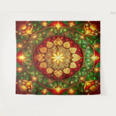 Decorative Red Green Holiday Backdrop Wandkleed (Voorkant (horizontaal))
