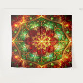 Decorative Red Green Holiday Backdrop Wandkleed (Voorkant (horizontaal))