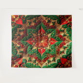 Decorative Red Green Holiday Backdrop Wandkleed (Voorkant (horizontaal))
