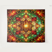 Decorative Red Green Holiday Backdrop Wandkleed (Voorkant (horizontaal))