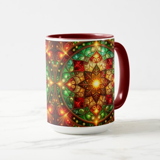 Decorative Red Green Holiday Mug Mok (Voorkant rechts)