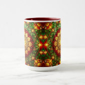 Decorative Red Green Holiday Mug Mok (Midden)
