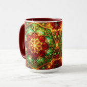Decorative Red Green Holiday Mug Mok (Voorkant links)
