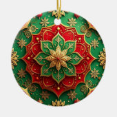 Decorative Red Green Holiday Ornament (Voorkant)