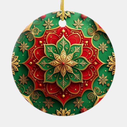 Decorative Red Green Holiday Ornament (Achterkant)