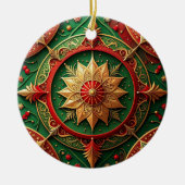 Decorative Red Green Holiday Ornament (Voorkant)