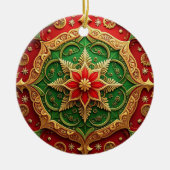 Decorative Red Green Holiday Ornament (Voorkant)