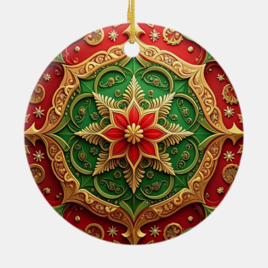Decorative Red Green Holiday Ornament (Achterkant)