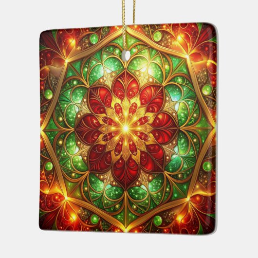Decorative Red Green Holiday Ornament (Links)