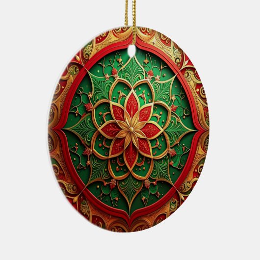 Decorative Red Green Holiday Ornament (Rechts)