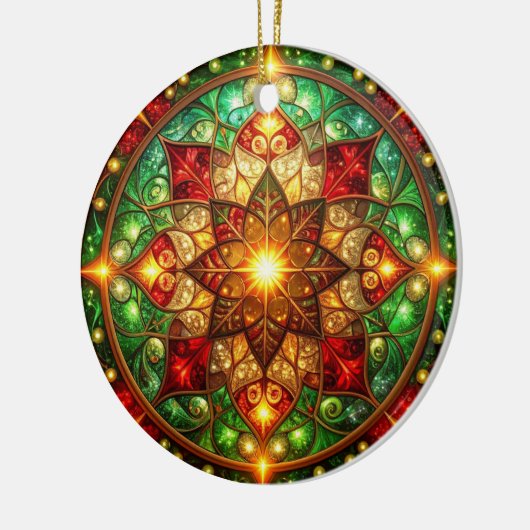 Decorative Red Green Holiday Ornament (Links)