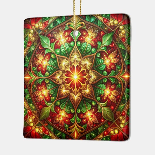 Decorative Red Green Holiday Ornament (Links)
