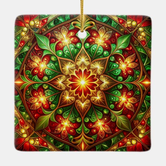 Decorative Red Green Holiday Ornament (Achterkant)