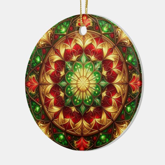 Decorative Red Green Holiday Ornament (Links)