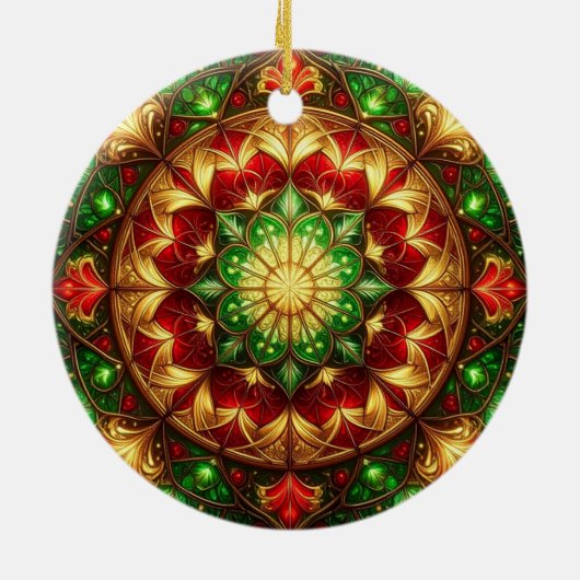 Decorative Red Green Holiday Ornament (Achterkant)