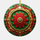 Decorative Red Green Holiday Ornament (Voorkant)