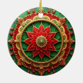 Decorative Red Green Holiday Ornament (Achterkant)