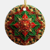 Decorative Red Green Holiday Ornament (Voorkant)