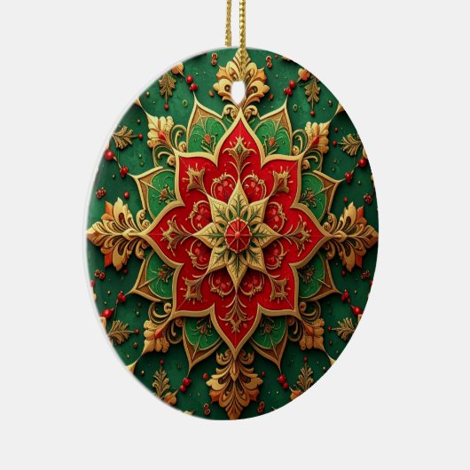 Decorative Red Green Holiday Ornament (Rechts)