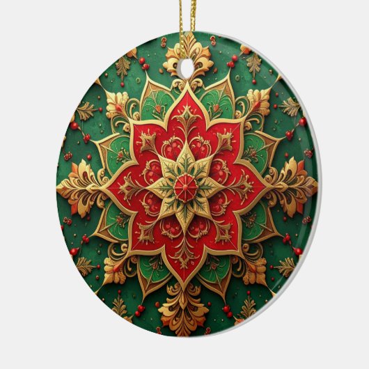 Decorative Red Green Holiday Ornament (Links)