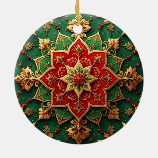 Decorative Red Green Holiday Ornament (Achterkant)