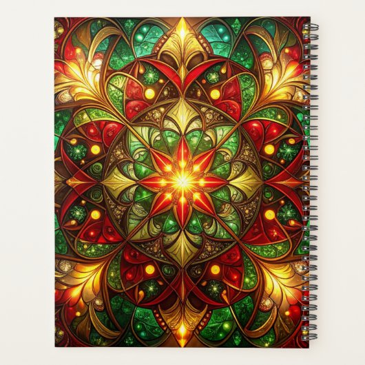 Decorative Red Green Holiday Planner (Achterkant)