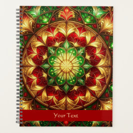 Decorative Red Green Holiday Planner