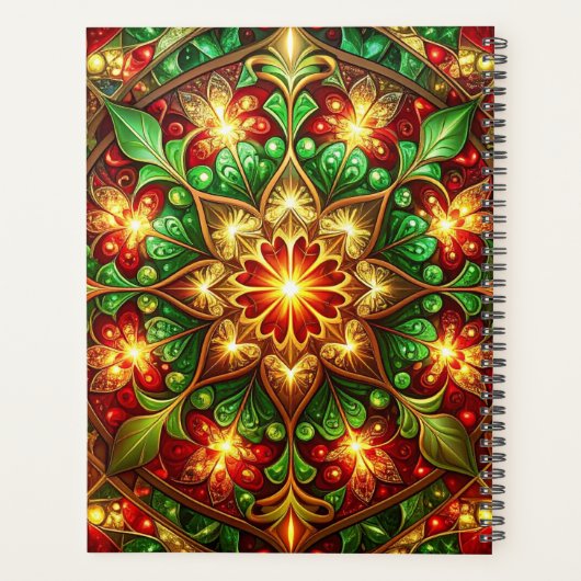 Decorative Red Green Holiday Planner (Achterkant)