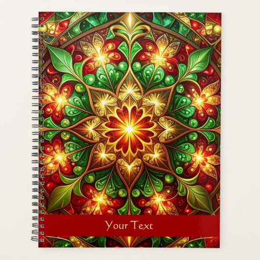 Decorative Red Green Holiday Planner (Voorkant)