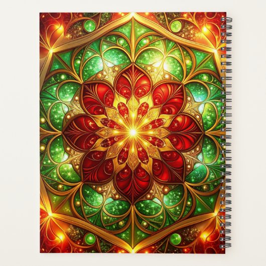 Decorative Red Green Holiday Planner (Achterkant)