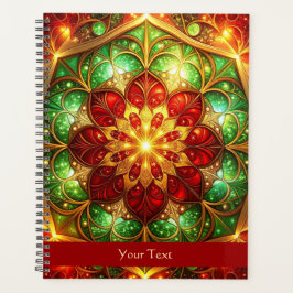 Decorative Red Green Holiday Planner